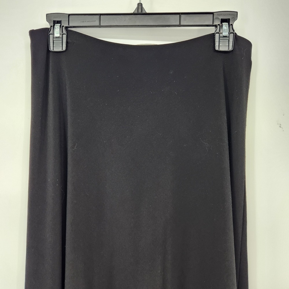 Sympli The Best Black Asymmetrical Midi Skirt Whimsygoth Lagenlook Stretchy 10 - Picture 3 of 7